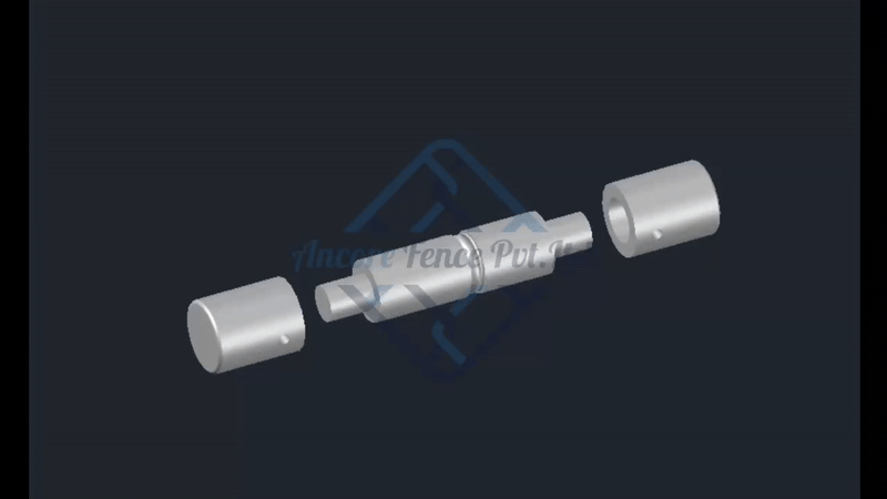 Gate 3 Pin Weld on Barrel Gate Hinge